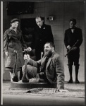 Frances Heflin, Roberts Blossom, Robert Shaw [reclining] and Terry Culkin in the stage production The Physicists