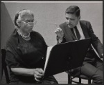 Aline MacMahon and Paul Shyre in the 1971 stage production Pictures in the Hallway