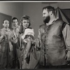 Felix Munso [left], Delmar Roos [second from right], Walter Blocher Jr. [right] and unidentified [second from left] in the 1962 stage production Pilgrim's Progress