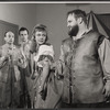 Felix Munso [left], Delmar Roos [second from right], Walter Blocher Jr. [right] and unidentified [second from left] in the 1962 stage production Pilgrim's Progress
