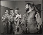 Felix Munso [left], Delmar Roos [second from right], Walter Blocher Jr. [right] and unidentified [second from left] in the 1962 stage production Pilgrim's Progress