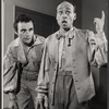 Felix Munso [right] and unidentified in the 1962 stage production Pilgrim's Progress