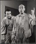 Felix Munso [right] and unidentified in the 1962 stage production Pilgrim's Progress