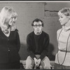 Barbara Brownell, Woody Allen and Diana Walker in rehearsal for the stage production Play It Again, Sam