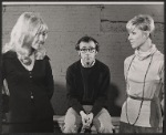 Barbara Brownell, Woody Allen and Diana Walker in rehearsal for the stage production Play It Again, Sam