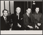 Julius Monk [second from left] and unidentified others in the stage production Plaza 9