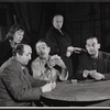 Tom Pedi, Dorothy Greener, J. Carrol Naish, Aline MacMahon and Cliff Norton in the stage production The Poker Game