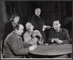 Tom Pedi, Dorothy Greener, J. Carrol Naish, Aline MacMahon and Cliff Norton in the stage production The Poker Game