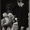 Donald Pleasence, Charles Gray [front] and unidentified others in the stage production Poor Bitos