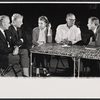 Harold Gary, Shepperd Strudwick, Betty Field, Arthur Miller and Michael Strong in rehearsal for the touring stage production The Price