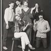 Munson Hicks, Sam Jory, Jane Curtin [seated] Karen Welles, Judy Kahan and Paul Kreppel of the comedy troupe The Proposition