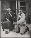 Claudia McNeil and Sidney Poitier in the stage production A Raisin in the Sun