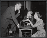 Wilfrid Hyde-White, Anna Massey and Adrianne Allen in rehearsal for the stage production The Relunctant Debutante