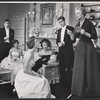 David Cole, Christina Gillespie, Anna Massey, Brenda Forbes, John Merivale and Adrianne Allen in the stage production The Reluctant Debutante