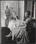 Wilfrid Hyde-White, Adrianne Allen and Anna Massey in the stage production The Reluctant Debutante