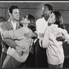Larry Blyden, Elizabeth Wilson, Douglas Turner and Jean Simmons in rehearsal for the stage production Rich Little Rich Girl