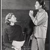 Paddy Edwards and Jean Simmons in rehearsal for the stage production Rich Little Rich Girl