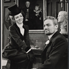 Sarah Badel and Charles Gray in the stage production The Right Honorable Gentleman