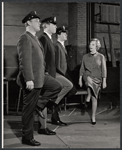 Mark Dawson, Adam Kennedy, Thomas Connolly and Dorothy Stickney in rehearsal for the stage production The Riot Act