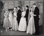 Dorothy Stickney, Sylvia Miles, Mark Dawson, Janis Hansen, Thomas Connolly, Linda Lavin and Adam Kennedy in the stage production The Riot Act