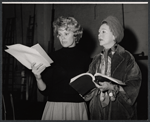 Betsy Palmer and Jessie Royce Landis in rehearsal for the stage production Roar Like a Dove