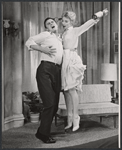 Robert Sterling and Inger Stevens in the stage production Roman Candle