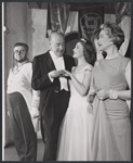 Peter Ustinov, Fred Clark, Elizabeth Allen and Natalie Schafer in the stage production Romanoff and Juliet