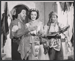 Jack Gilford, Elizabeth Allen and George Tyne in the stage production Romanoff and Juliet