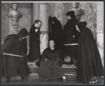 Robert Duvall [second from left], Cyril Ritchard [seated center] and unidentified others in the stage production Romulus