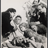 Lucy Saroyan, George Bartenieff, Jerome Dempsey, Ron Leibman and unidentified others [left] in the 1970 stage production of Room Service