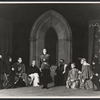 Uta Hagen [standing center] and unidentified others in the stage production Saint Joan