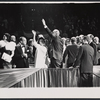 Lady Bird Johnson and Lyndon Johnson [center] in the 1964 stage event Salute to the President