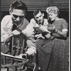 Joseph Wiseman, Warren Enters and Shelley Winters in the stage production The Saturday Night Kid