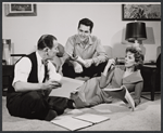 Douglass Watson [center], Betsy Von Furstenberg [right] and unidentified [left] in the stage production Season of Choice