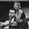 Alan Arkin [seated] and unidentified of the comedy troupe Second City, Chicago, 1950s