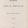 The birds of Great Britain