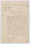 Correspondence between François Manigat & Theophile Delcassé