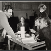 Harry Guardino, Tennessee Williams, Estelle Parsons, Brian Bedford and Jose Quintero in rehearsal for the stage production The Seven Descents of Myrtle