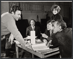 Harry Guardino, Tennessee Williams, Estelle Parsons, Brian Bedford and Jose Quintero in rehearsal for the stage production The Seven Descents of Myrtle