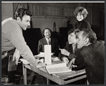 Harry Guardino, Tennessee Williams, Estelle Parsons, Brian Bedford and José Quintero in rehearsal for the stage production The Seven Descents of Myrtle