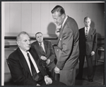 Ed Begley, William Harrigan, Gene Raymond and Leon Janney in rehearsal for the stage production A Shadow of My Enemy