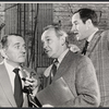Martin Gabel, Remak Ramsay and unidentified in rehearsal for the stage production Sheep on the Runway