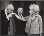 Hugh Franklin, William Shatner and Diana van der Vlis in the stage production A Shot in the Dark