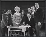 Carol Channing, Jules Munshin and ensemble in rehearsal for the stage production Show Girl