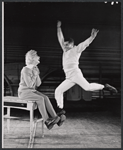 Carol Channing and Richard D'Arcy in rehearsal for the stage production Show Girl