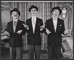 David Opatoshu, Leon Belasco and unidentified [left] in the stage production Silk Stockings
