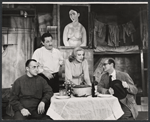 Leon Belasco, Henry Lascoe, Hildegarde Neff and David Opatoshu in the stage production Silk Stockings