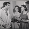 Ron McNeil, Ruth Warrick and unidentified in the stage production Single Man at a Party