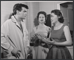 Ron McNeil, Ruth Warrick and unidentified in the stage production Single Man at a Party