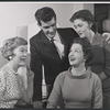 Ron McNeil [center], Ruth Warrick [right] and unidentified others in the stage production Single Man at a Party